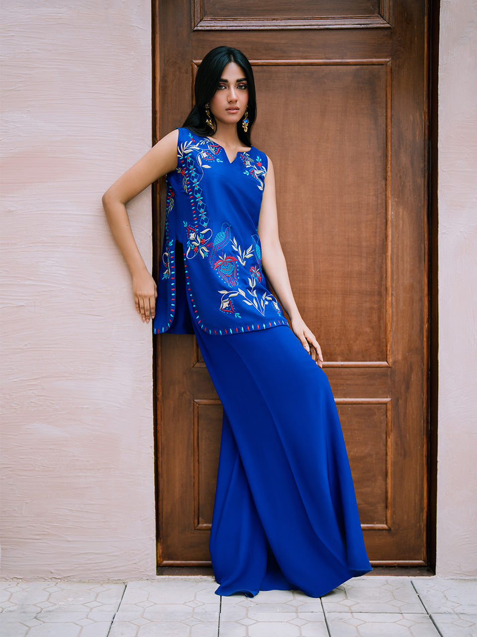 Stylish embroidered tunic