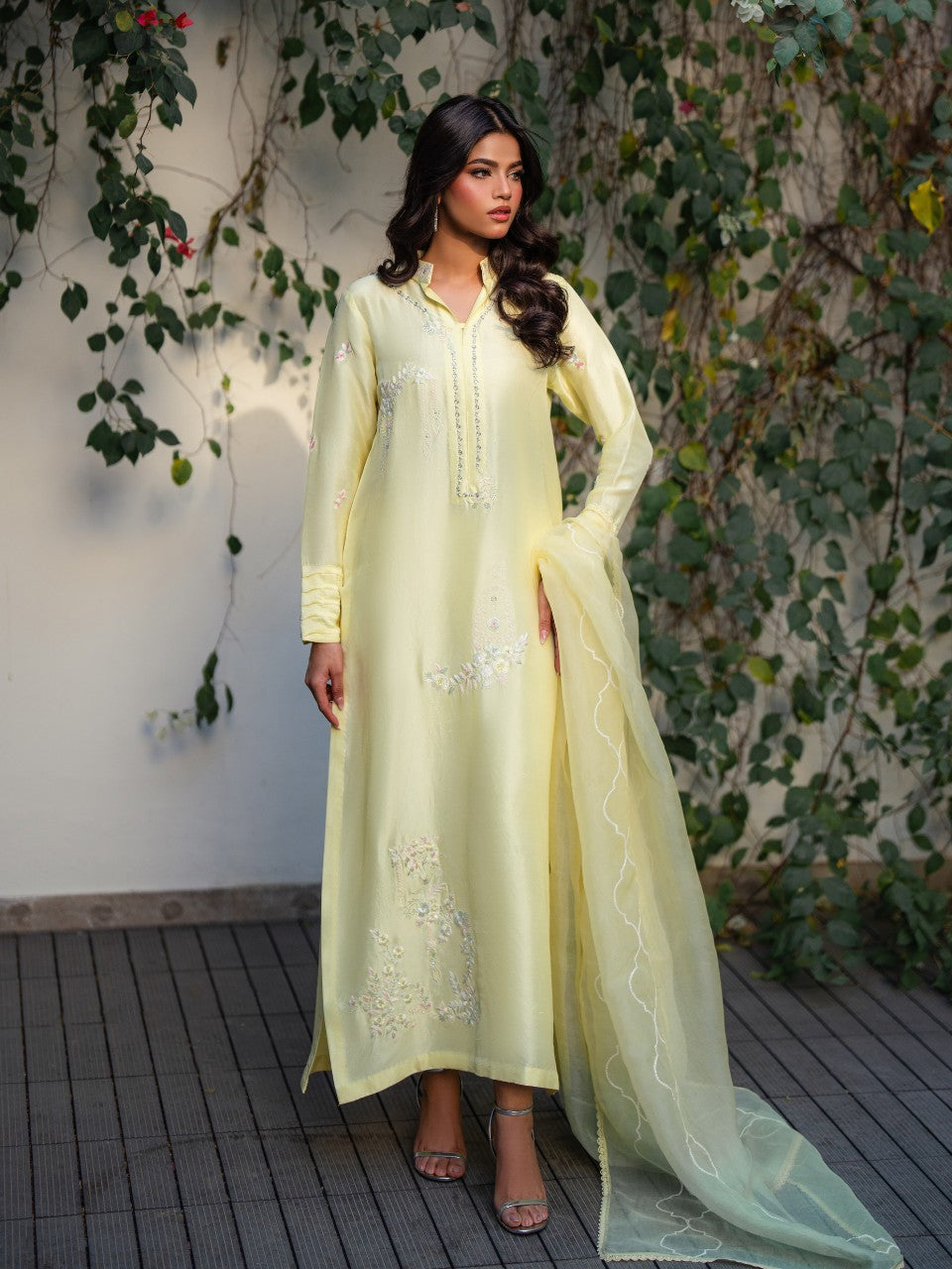 Lime yellow kurta