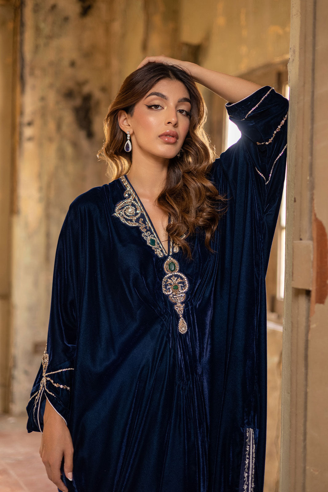 Royal blue kaftan