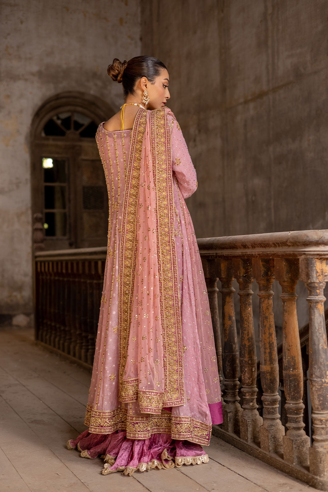 Heavily embellished kalidaar with diamante details