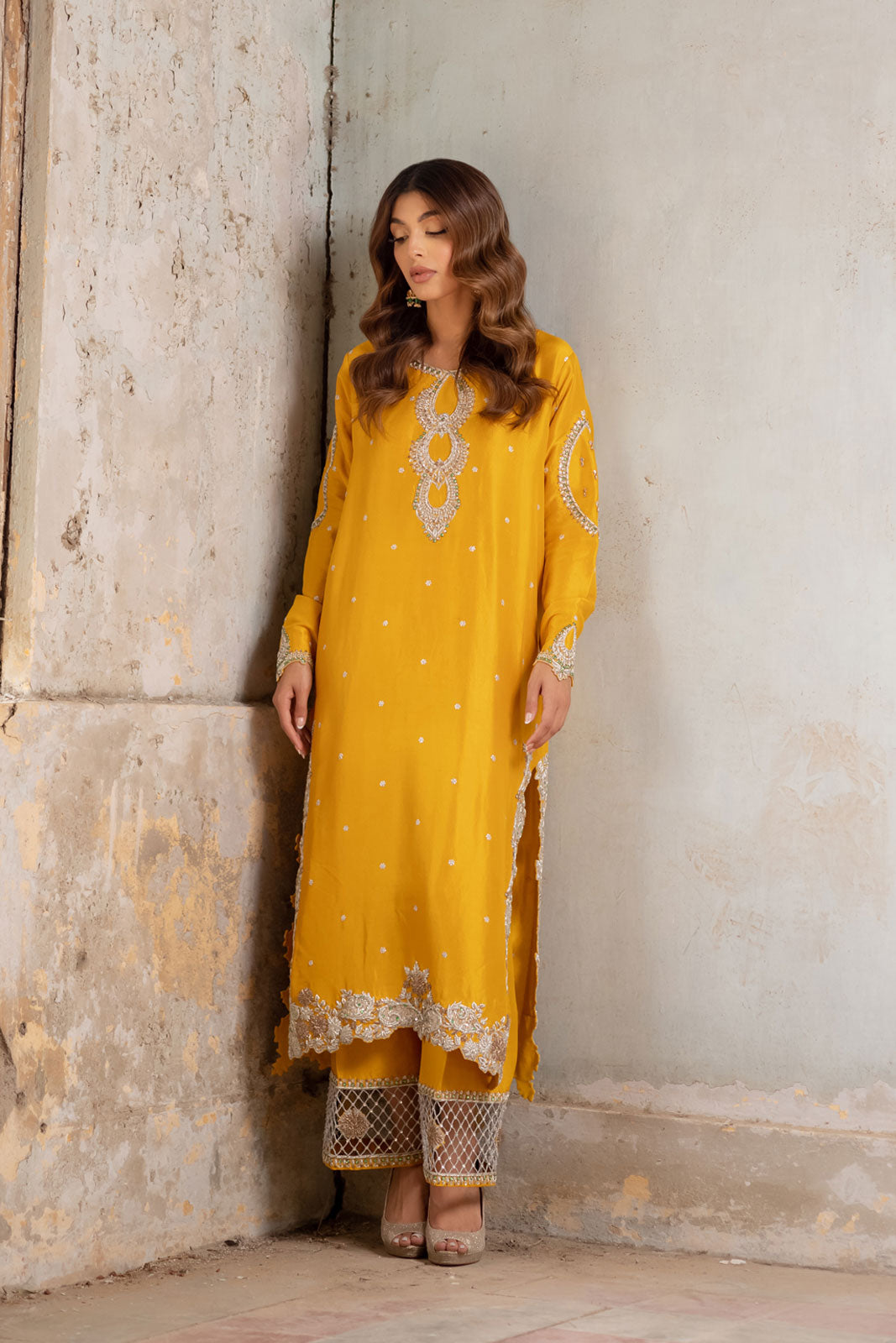 Saffron yellow kurta