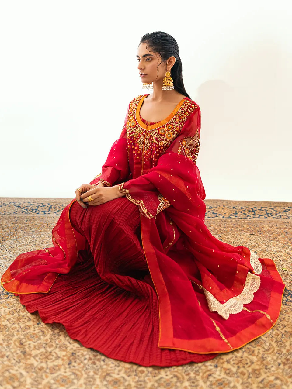 Organza fabric ensemble