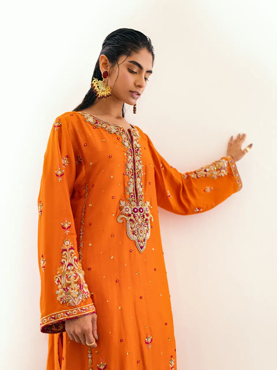 Traditional embroidered kurta