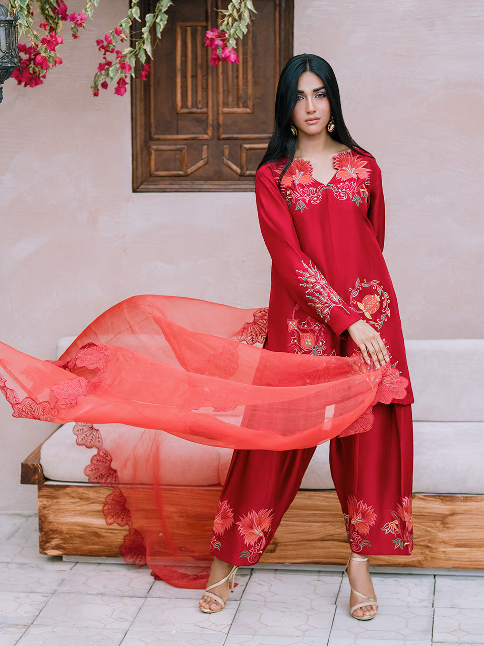 appliqué in vibrant shades