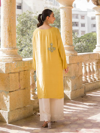 Seasonal embroidered kurta